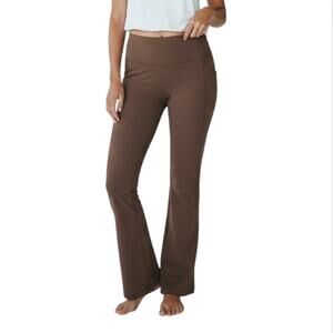 HALARA Day Stretch High Waist Flare Yoga Pant Sz XL Brown Athletic Travel Casual